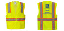 Custom Yellow Class 2 Safety Vest with Cooling Mesh Back