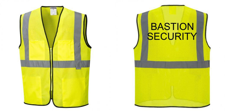 Custom Lightweight High Visibility Yellow Tampa Mesh Vest