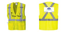 Custom Hi-Vis YELLOW Mesh X Back Executive Vest
