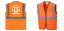 Custom Lightweight High Visibility ORANGE Tampa Mesh Vest