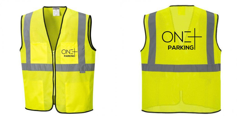 Custom Lightweight High Visibility Yellow Tampa Mesh Vest