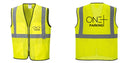 Custom Lightweight High Visibility Yellow Tampa Mesh Vest
