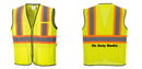 Custom Yellow Mesh Class 2 Reflective Safety Vest with Pockets