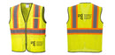 Custom Yellow Mesh Class 2 Reflective Safety Vest with Pockets