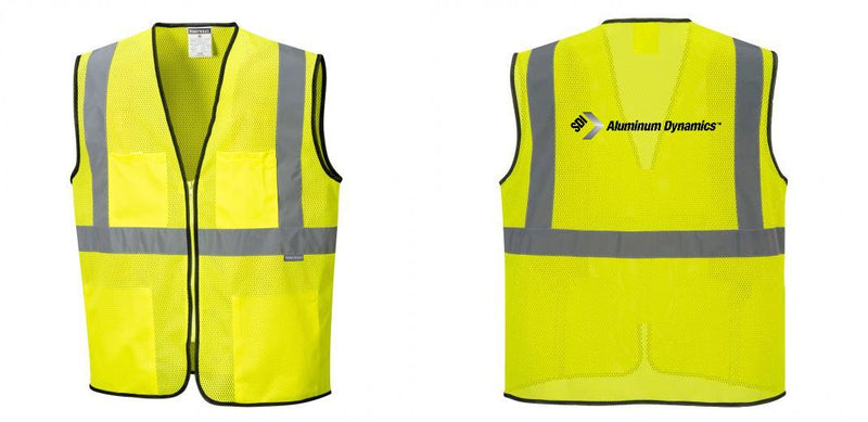 Custom Lightweight High Visibility Yellow Tampa Mesh Vest
