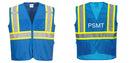 Custom Royal Blue Safety Vest Reflective High Visibility with Pockets