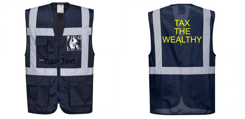 Custom NAVY Professional Executive Style Safety Vest