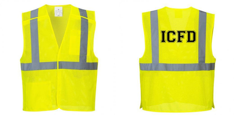 Custom Breakaway Class 2 Yellow Safety Vest Hi-Vis Reflective Breathable Mesh