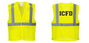 Custom Breakaway Class 2 Yellow Safety Vest Hi-Vis Reflective Breathable Mesh