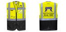 Custom Warsaw Yellow and Black Professional Style Safety Vest