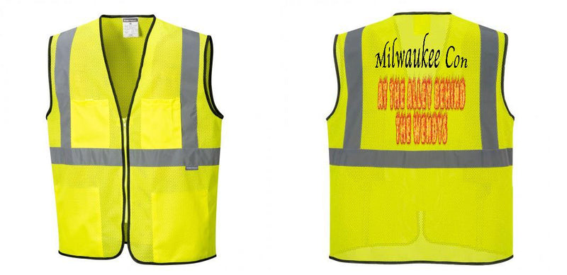 Custom Lightweight High Visibility Yellow Tampa Mesh Vest