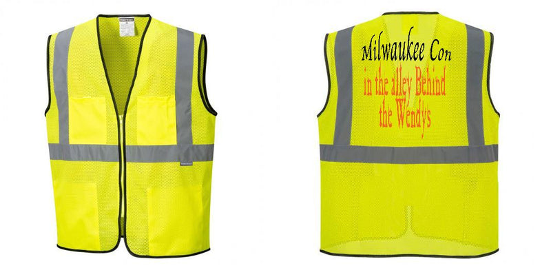 Custom Lightweight High Visibility Yellow Tampa Mesh Vest