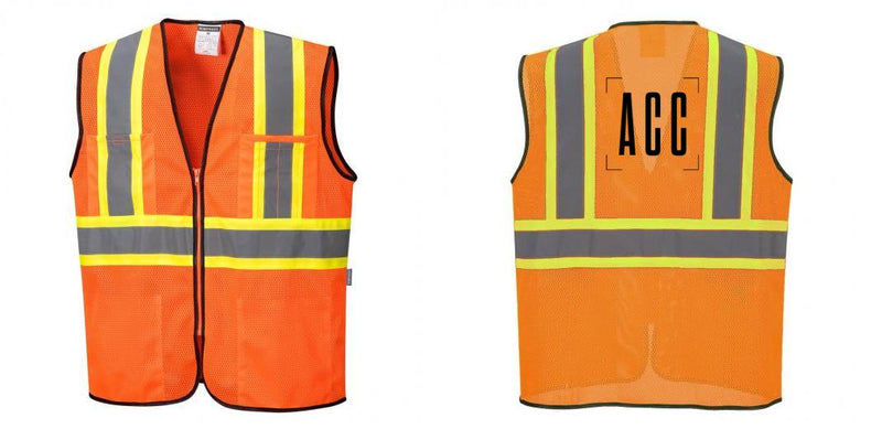 Custom Yellow Mesh Class 2 Reflective Safety Vest with Pockets