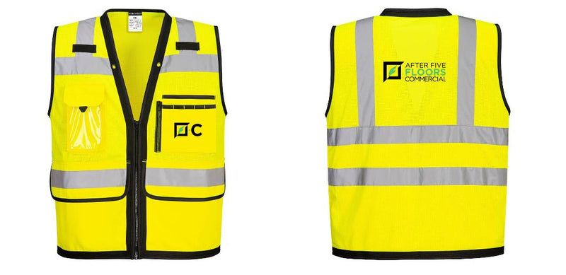 Custom Heavy Duty Hi-Vis Surveyor Vest