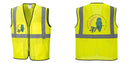 Custom Lightweight High Visibility Yellow Tampa Mesh Vest