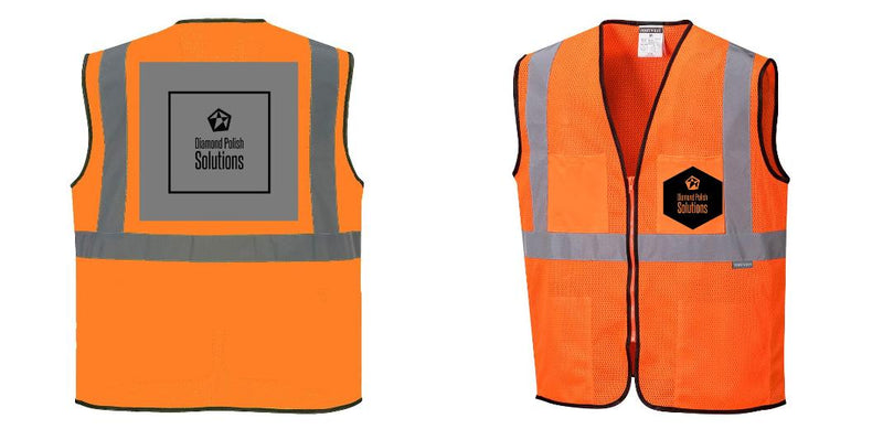 Custom Lightweight High Visibility ORANGE Tampa Mesh Vest
