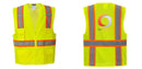 Custom Yellow Class 2 Safety Vest with Cooling Mesh Back