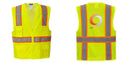 Custom Yellow Class 2 Safety Vest with Cooling Mesh Back