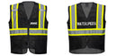Custom Black Safety Vest Reflective High Visibility with Pockets