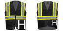 Custom Black Safety Vest Reflective High Visibility with Pockets