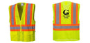 Custom Contrast High Visibility Full Mesh Yellow Safety Vest