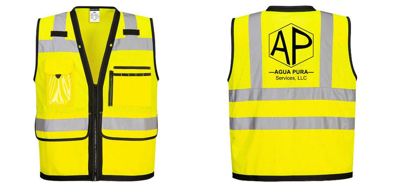 Custom Heavy Duty Hi-Vis Surveyor Vest