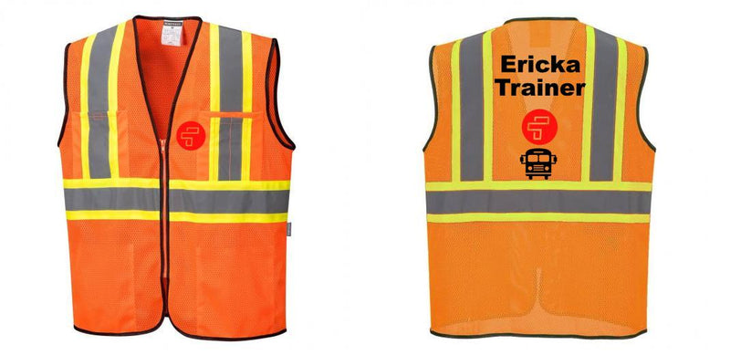 Custom Yellow Mesh Class 2 Reflective Safety Vest with Pockets