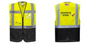 Custom Warsaw Yellow and Black Professional Style Safety Vest