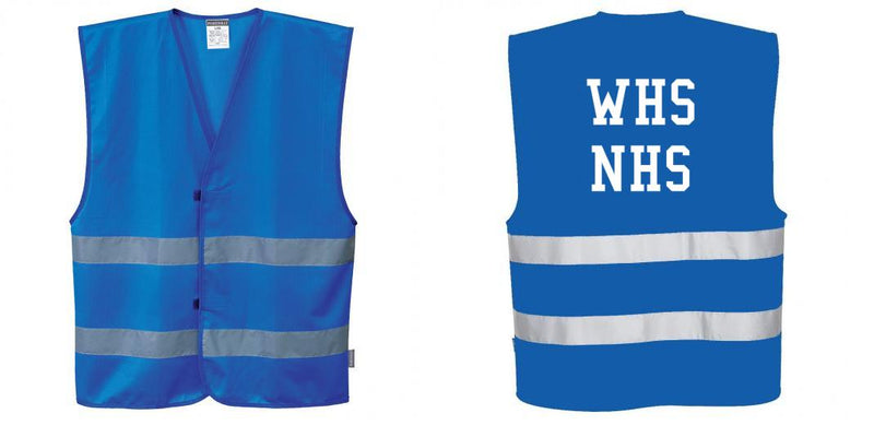 Custom ROYAL BLUE Safety Vest Reflective Hi Vis Work and Event Style Vest