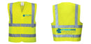 Custom Logo Reflective Yellow Safety Vest - ANSI Class 2