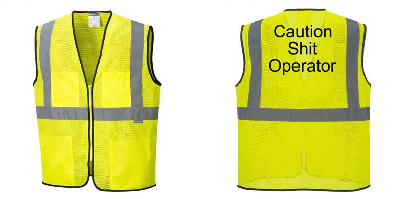 Custom Lightweight High Visibility Yellow Tampa Mesh Vest