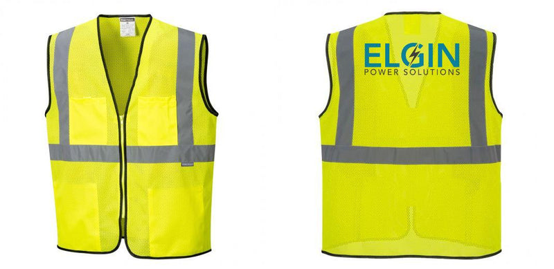 Custom Lightweight High Visibility Yellow Tampa Mesh Vest