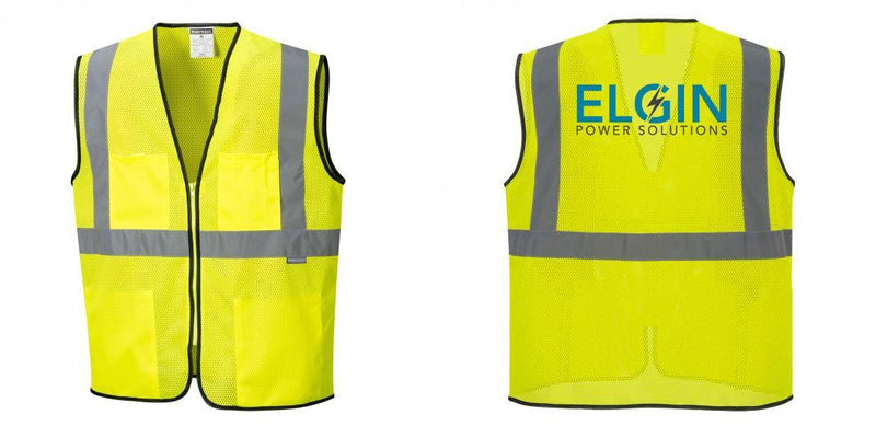 Custom Lightweight High Visibility Yellow Tampa Mesh Vest