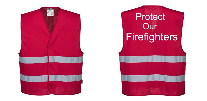 Custom RED MeshAir Reflective Events Safety Vest