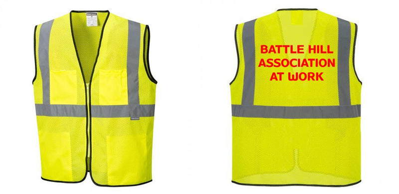 Custom Lightweight High Visibility Yellow Tampa Mesh Vest