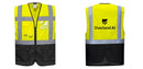 Custom Warsaw Yellow and Black Professional Style Safety Vest