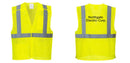 Custom Breakaway Class 2 Yellow Safety Vest Hi-Vis Reflective Breathable Mesh