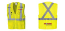 Custom Hi-Vis YELLOW Mesh X Back Executive Vest