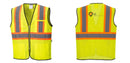 Custom Yellow Mesh Class 2 Reflective Safety Vest with Pockets