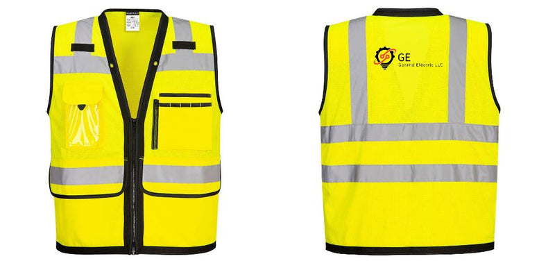 Custom Heavy Duty Hi-Vis Surveyor Vest