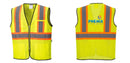 Custom Yellow Mesh Class 2 Reflective Safety Vest with Pockets