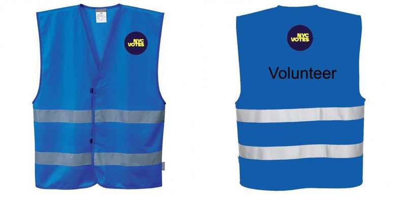 Custom ROYAL BLUE Safety Vest Reflective Hi Vis Work and Event Style Vest