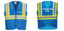 Custom Royal Blue Safety Vest Reflective High Visibility with Pockets