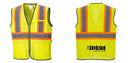 Custom Yellow Mesh Class 2 Reflective Safety Vest with Pockets