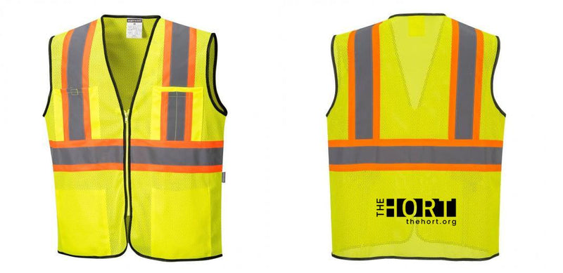 Custom Yellow Mesh Class 2 Reflective Safety Vest with Pockets