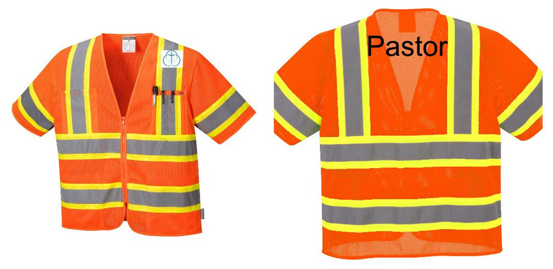 Custom Class 3 Orange Safety Vest Sleeved Hi-Vis with Pockets