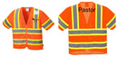 Custom Class 3 Orange Safety Vest Sleeved Hi-Vis with Pockets