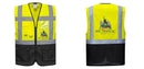 Custom Warsaw Yellow and Black Professional Style Safety Vest