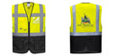 Custom Warsaw Yellow and Black Professional Style Safety Vest