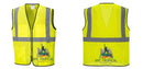 Custom Lightweight High Visibility Yellow Tampa Mesh Vest